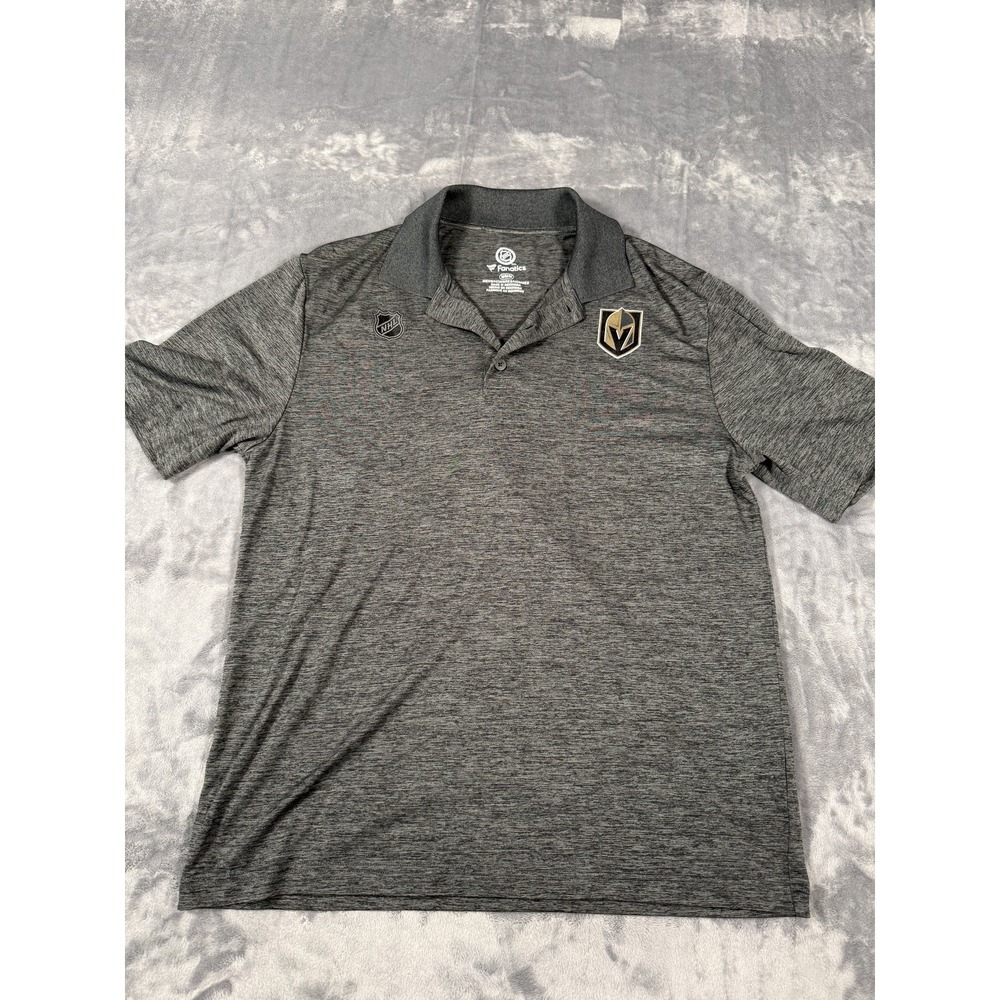 Fanatics‎ Vegas Golden Knights NHL Men's M Medium Gray Polo Shirt Officially
